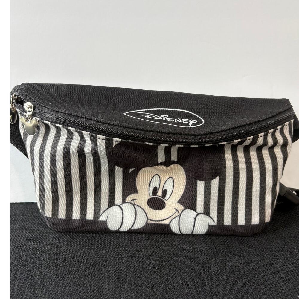 Disney Mickey Mouse Fanny Pack Waist Bag Stripe Belt Bag Souvenir Character